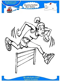 Çocuklar İçin Atletizm Boyama Sayfaları 